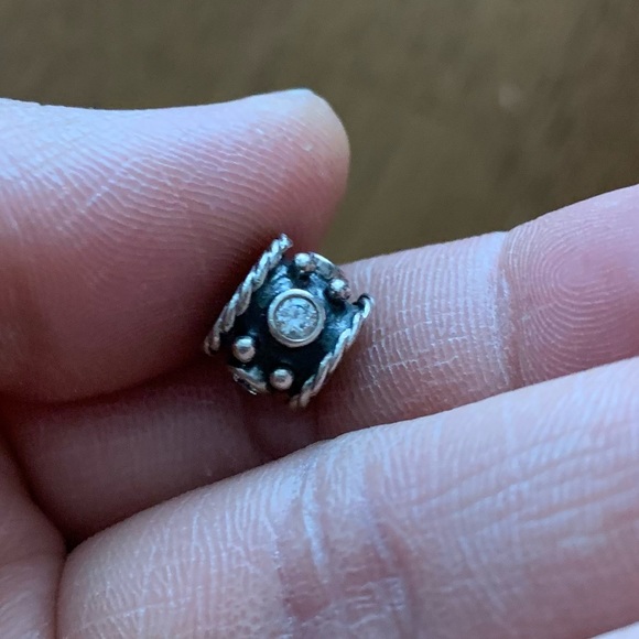 Retired Pandora Oxy Crown with Clear Zirconia Sterling Silver EUC - Picture 6 of 8